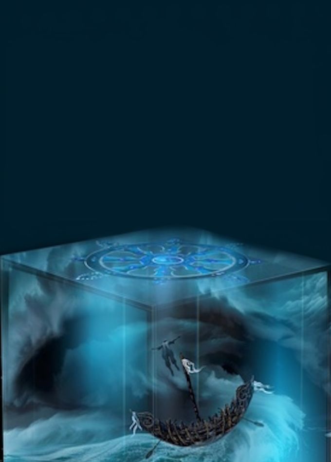 Пегий пёс, бегущий краем моря